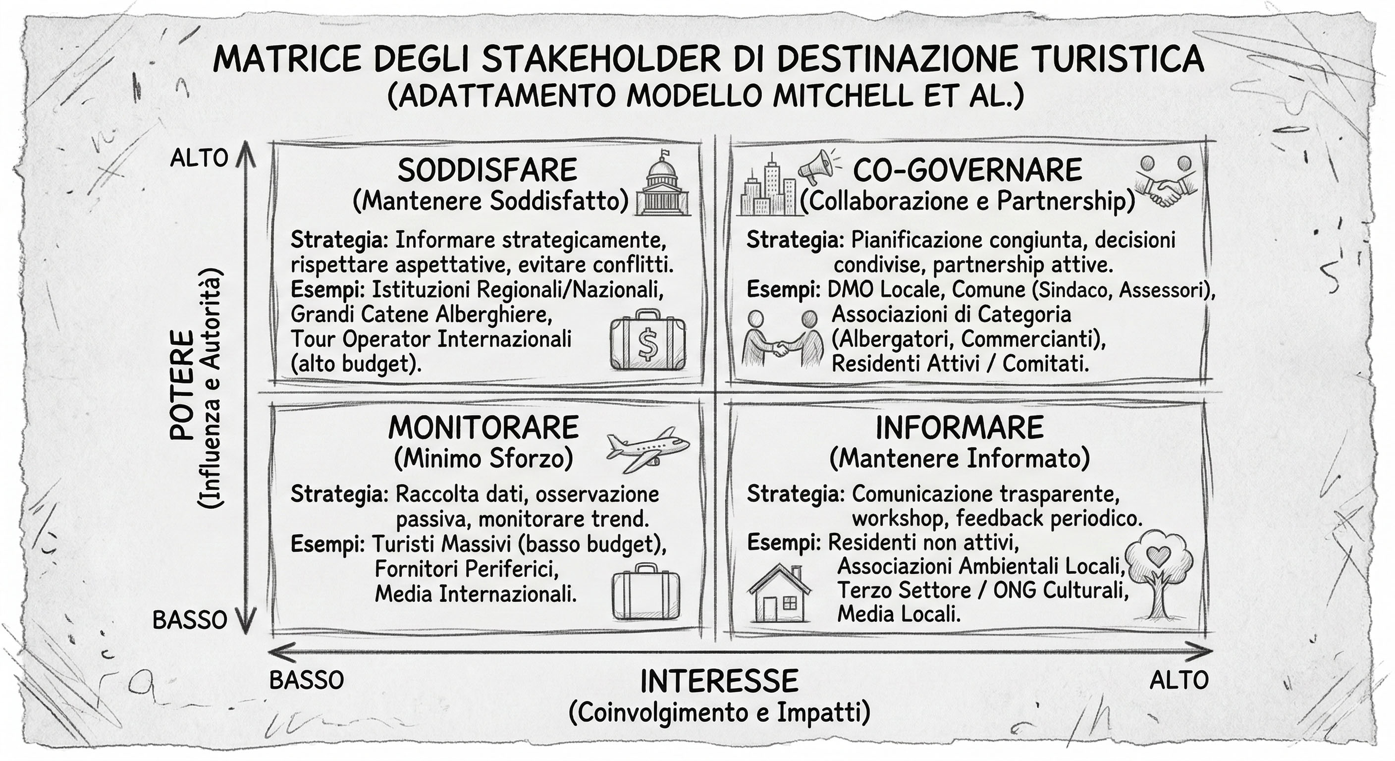 Matrice degli stakeholder di destinazione turistica